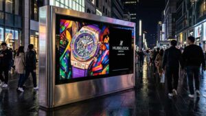 تابلو تبلیغاتی شهری با چاپ بک لایت با کیفیت در شب