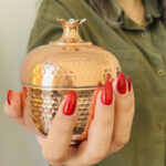 قندان مسی طرح انار مدل YNM_03 - تصویر 7