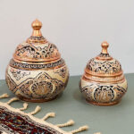 قندان نفیس نقره کوب مدل YNM_09 - تصویر 2