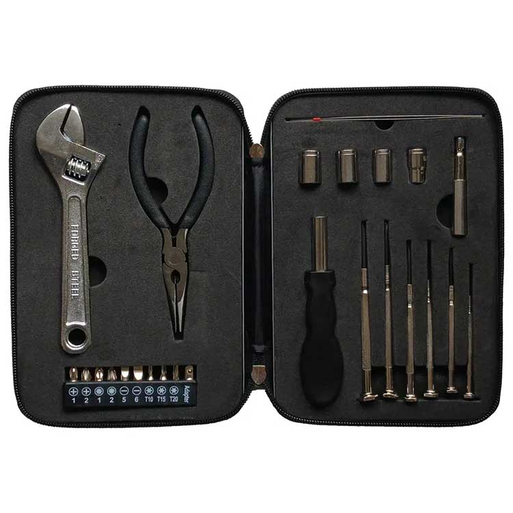 tb42 ست ابزار TB-42 – آچار فرانسه، دمباریک و پیچگوشتی ساعتی - تصویر 1